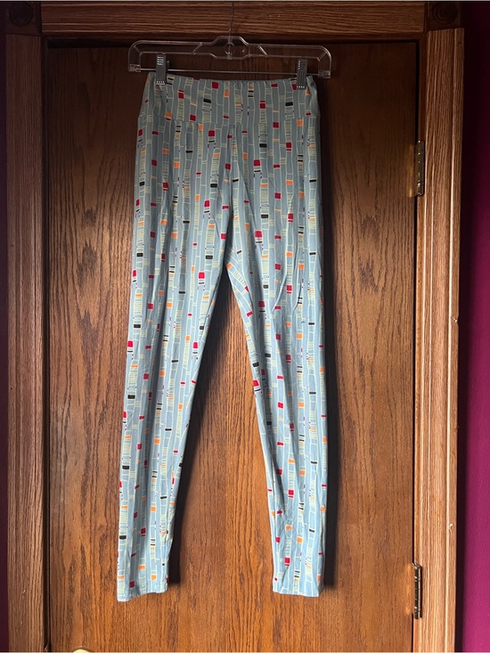 LuLaRoe Other - Kids Blue Patterned Stretch Leggings A4